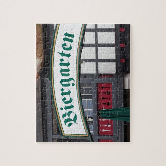Biergarten-Schild, Deutschland Puzzle (Vertikal)