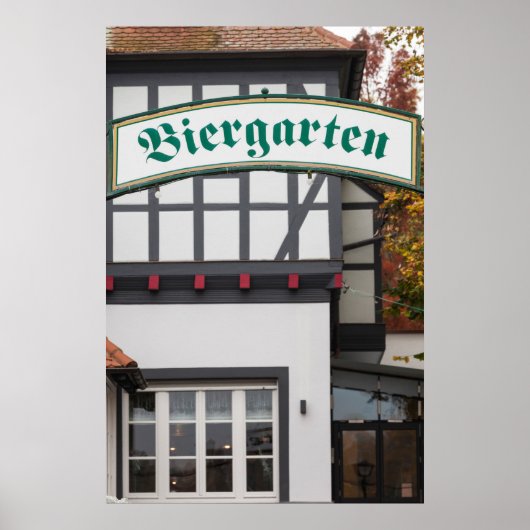 Biergarten Sign, Germany Poster (Vorne)