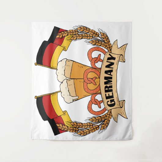 Biergarten Wandteppich (Vorderseite)