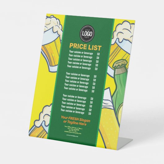 Biergeschäft | Geschäft personalisieren Sockelschild (Vorderseite)