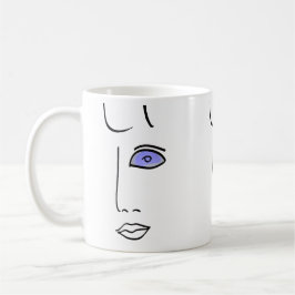 Bierglas-Augen. Kaffeetasse
