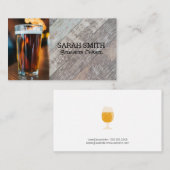 Bierglas | Brauerei | Rustikal Visitenkarte (Vorne/Hinten)