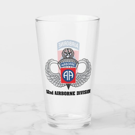 Bierglas der 82. Im Flugzeug Division Glas (Rückseite)