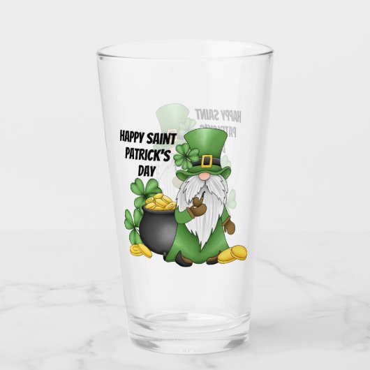 Bierglas des St. Patrick's Day Glas (Vorderseite)