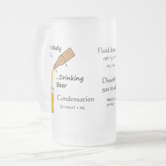 Bierglas für Physik Mattglas Bierglas (Vorderseite Links)