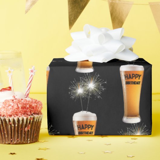Bierglas Geschenkpapier (Geburtstagsparty)