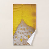 Bierglas mit Bläschen und Schaumstoff Badhandtuch Set (Handtuch)