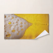 Bierglas mit Bläschen und Schaumstoff Badhandtuch Set (Handtuch)