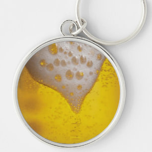 Bierglas mit Bläschen und Schaumstoff Schlüsselanhänger