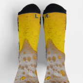 Bierglas mit Bläschen und Schaumstoff Socken (Oben)