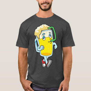 Bierglas mit Stroh T-Shirt