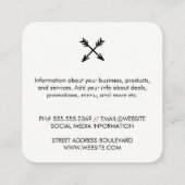 Bierglas mit Weizen Quadratische Visitenkarte (Rückseite)