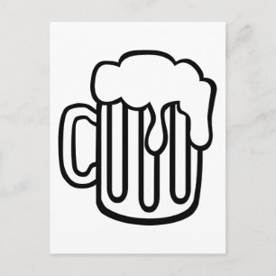 Bierglas Postkarte