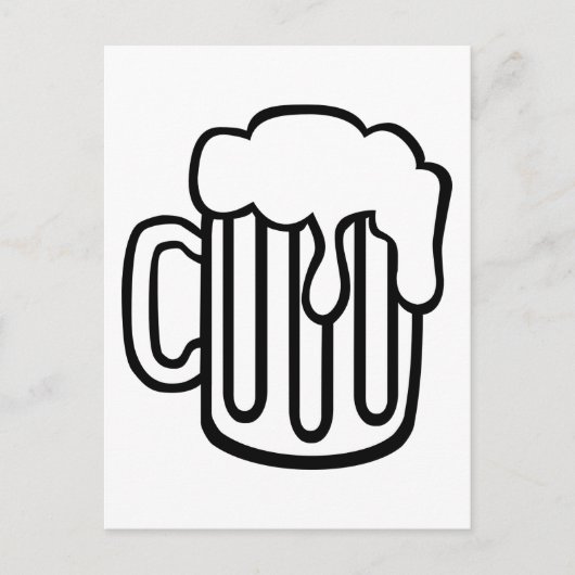 Bierglas Postkarte (Vorderseite)