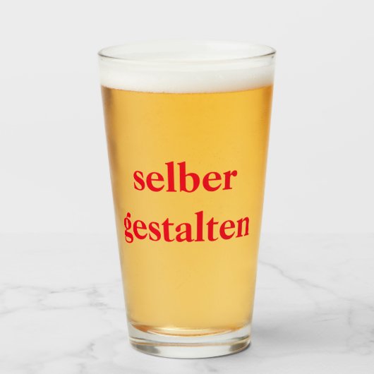Bierglas selber gestalten  glas (Vorne (Gefüllt))