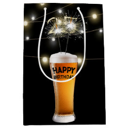 Biergläser im 25. Geburtstag Mittlere Geschenktüte