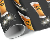 Biergläser im 40. Geburtstag Geschenkpapier (Rolleneckpunkt)