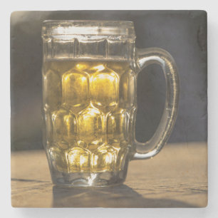 Bierglasgetränk Nahaufnahme, Indien Steinuntersetzer