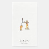 Bierhahn-Hochzeit Serviette (Vorderseite)