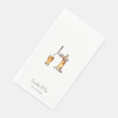 Bierhahn-Hochzeit Serviette (Ecke)