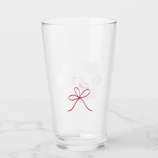 Bierhops Weihnachten mit Monogram Bierglas Glas (Vorderseite)