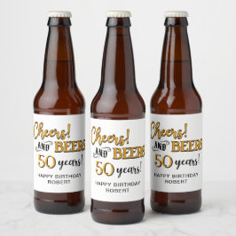 Bierjubiläum 50. Geburtstag Bierflaschenetikett