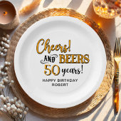 Bierjubiläum 50. Geburtstag Pappteller