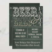 Bierkappen und Väter Babydusche Einladung (Vorne/Hinten)