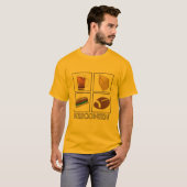 Bierkäse Brats Football Wisconsin Mens Gold T T-Shirt (Vorne ganz)