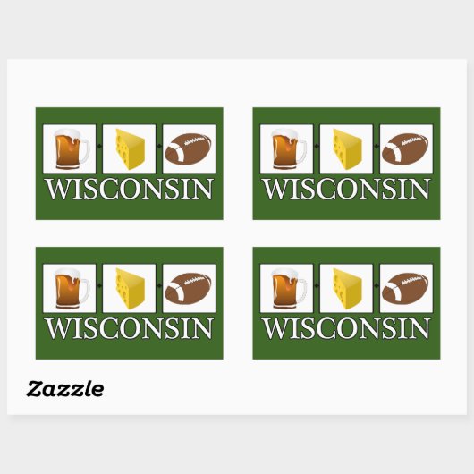 Bierkäse Football Wisconsin Aufkleber (Blatt)