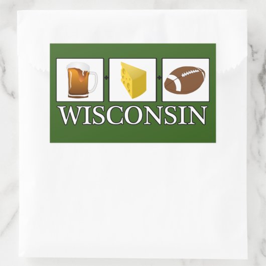 Bierkäse Football Wisconsin Aufkleber (Tasche)