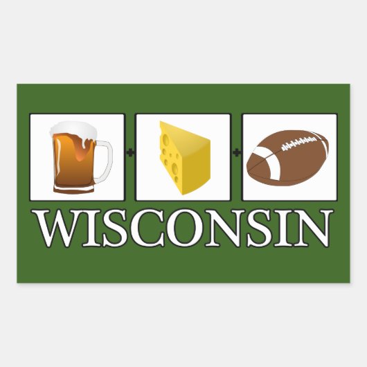 Bierkäse Football Wisconsin Aufkleber (Vorderseite)