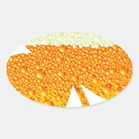 Bierklee Ovaler Aufkleber (Vorderseite)