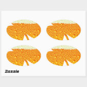 Bierklee Ovaler Aufkleber (Blatt)