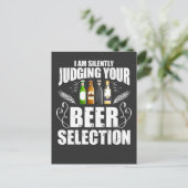 Bierkrebs trinkt lautlos Biersnob beurteilen Postkarte (Stehend Vorderseite)