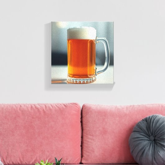 Bierkrug Leinwanddruck (Insitu (Wohnzimmer))