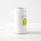 Bierkrug mit Bier Bierglas (Vorderseite Links)