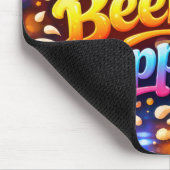 Bierkrug mit lustigem Neon-Spruch Mousepad (Ecke)