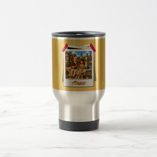 Bierkrug oder Tasse Elsass Kek und Ina - Geschenk (Mittel)
