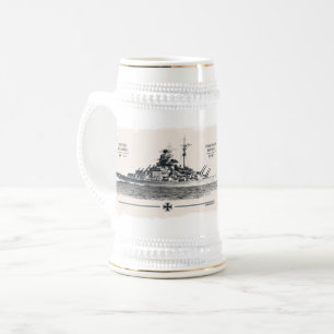 Bierkrug Schlachtschiff Tirpitz Bierglas