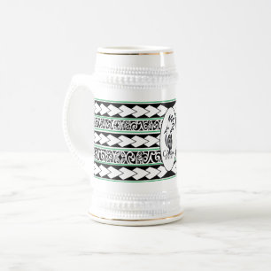 Bierkrug Tribal Ethnic Grüne Bande Bierglas