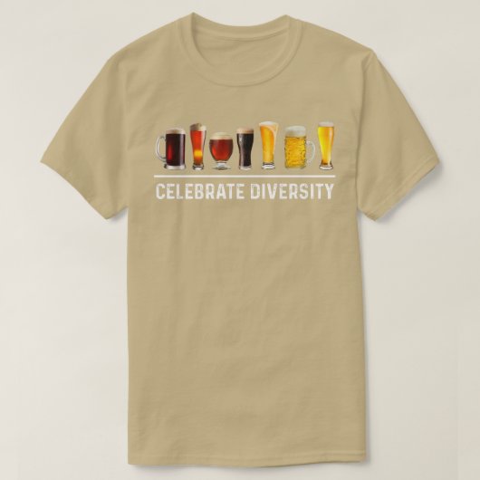 Bierkunst feiern Diversity trinken Bier Lover T-Shirt (Design vorne)