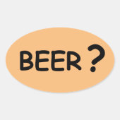 Bierliebhaber Design Ovaler Aufkleber (Vorderseite)
