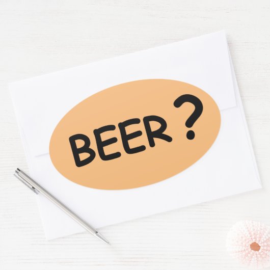Bierliebhaber Design Ovaler Aufkleber (Umschlag)