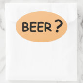Bierliebhaber Design Ovaler Aufkleber (Tasche)