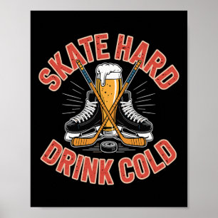 Bierliebhaber Eishockeyspieler Lustiges Eishockeyt Poster