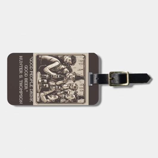 Bierliebhaber Gepäckanhänger (Vorderseite horizontal)