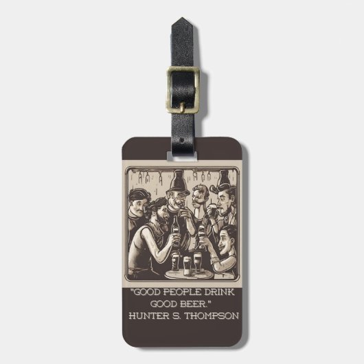 Bierliebhaber Gepäckanhänger (Vorderseite vertikal)