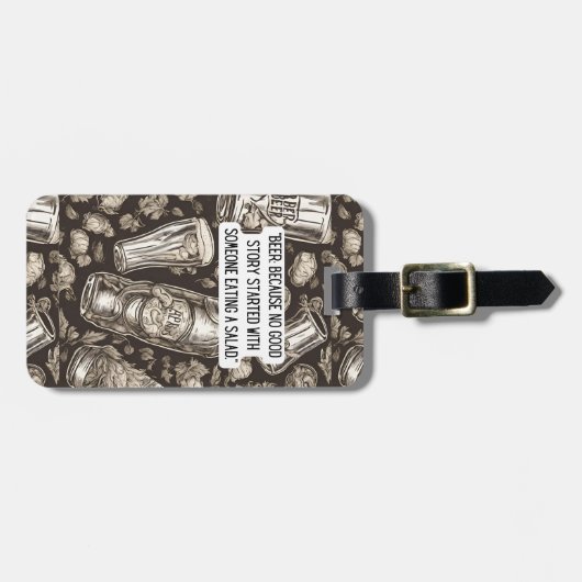 Bierliebhaber Gepäckanhänger (Vorderseite horizontal)