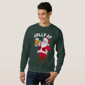 Bierliebhaber Santa Jolly AF Ferien Weihnachten Sweatshirt (Vorne ganz)